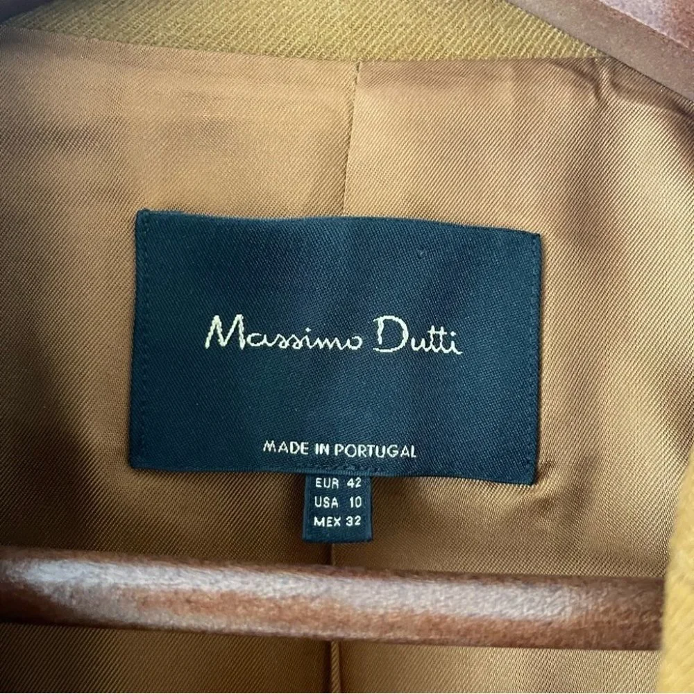 ❌SOLD ❌MASSIMO Dutti Double Breasted Wool Blazer Brown size 10 - Picture 8 of 11